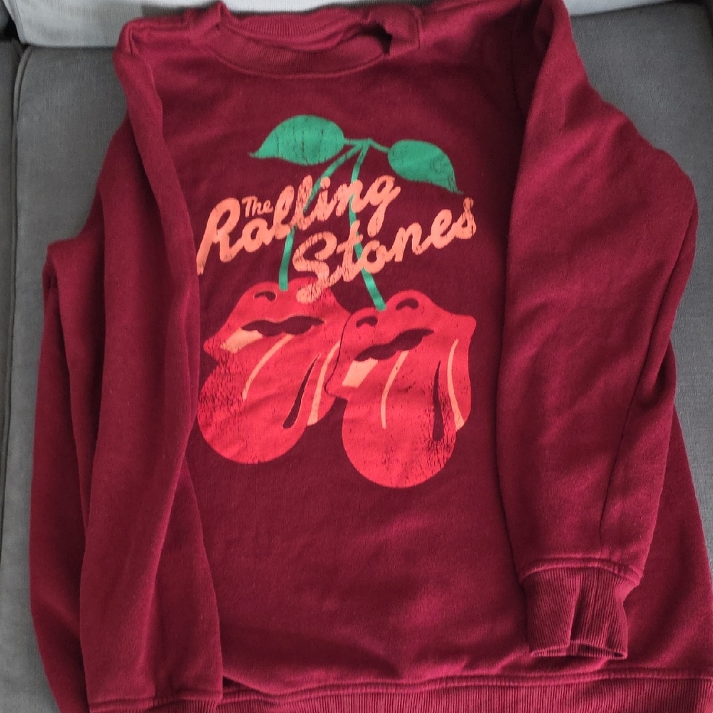 The Rolling Stones Maroon Crewneck